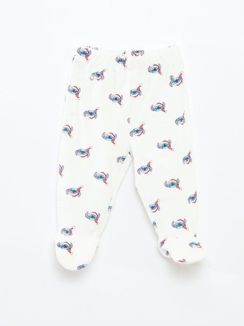 Ensemble de pyjama Noël imprimé 'Disney' 'Stitch' en coton - Kiabi