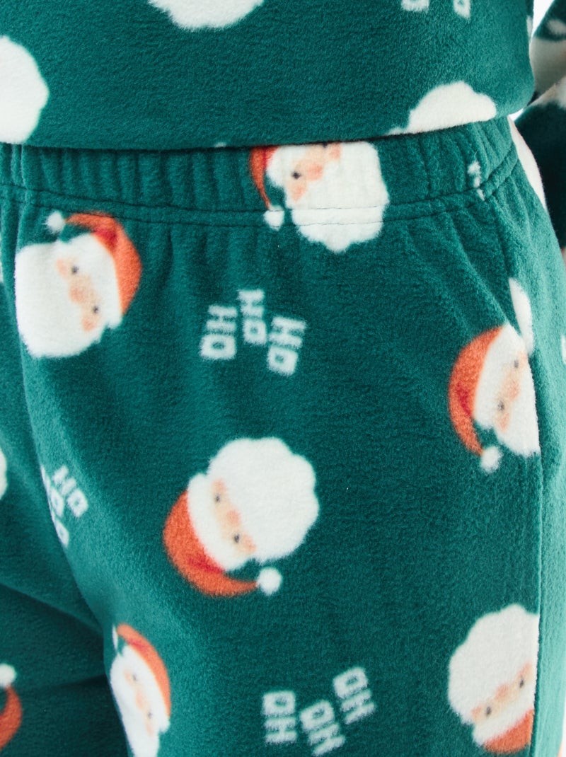 Ensemble de pyjama 'Noël' micropolaire Vert - Kiabi