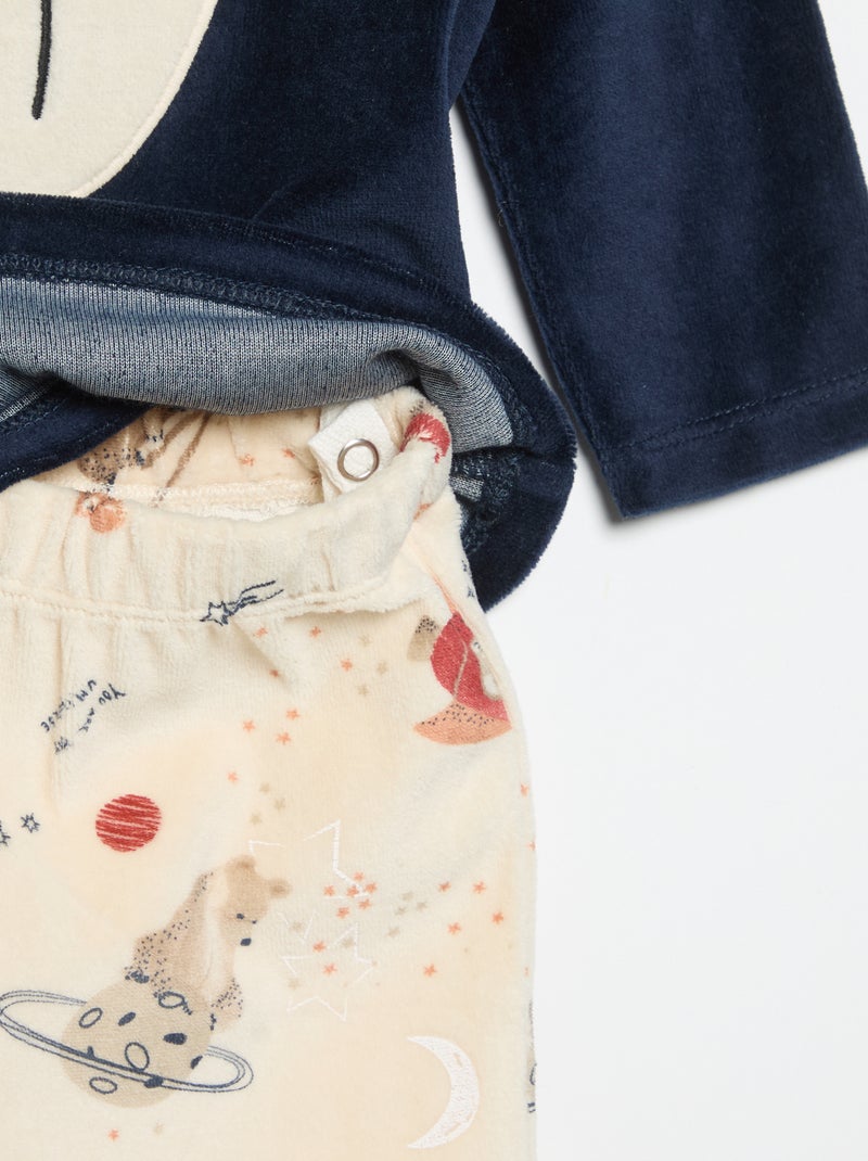 Ensemble de pyjama 'Petit Béguin' 2 pièces Bleu - Kiabi