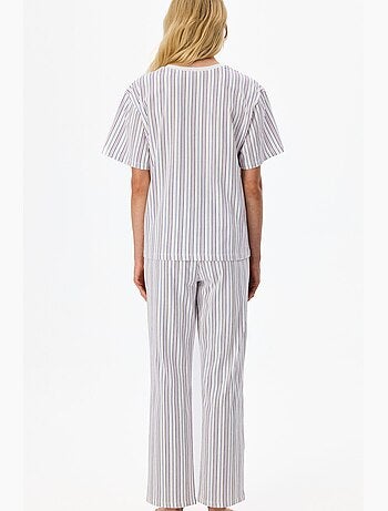 Ensemble de pyjama rayé vacation à manches courtes penti