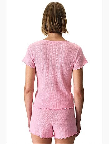 Ensemble de pyjama rosalie pointel short et manches courtes penti