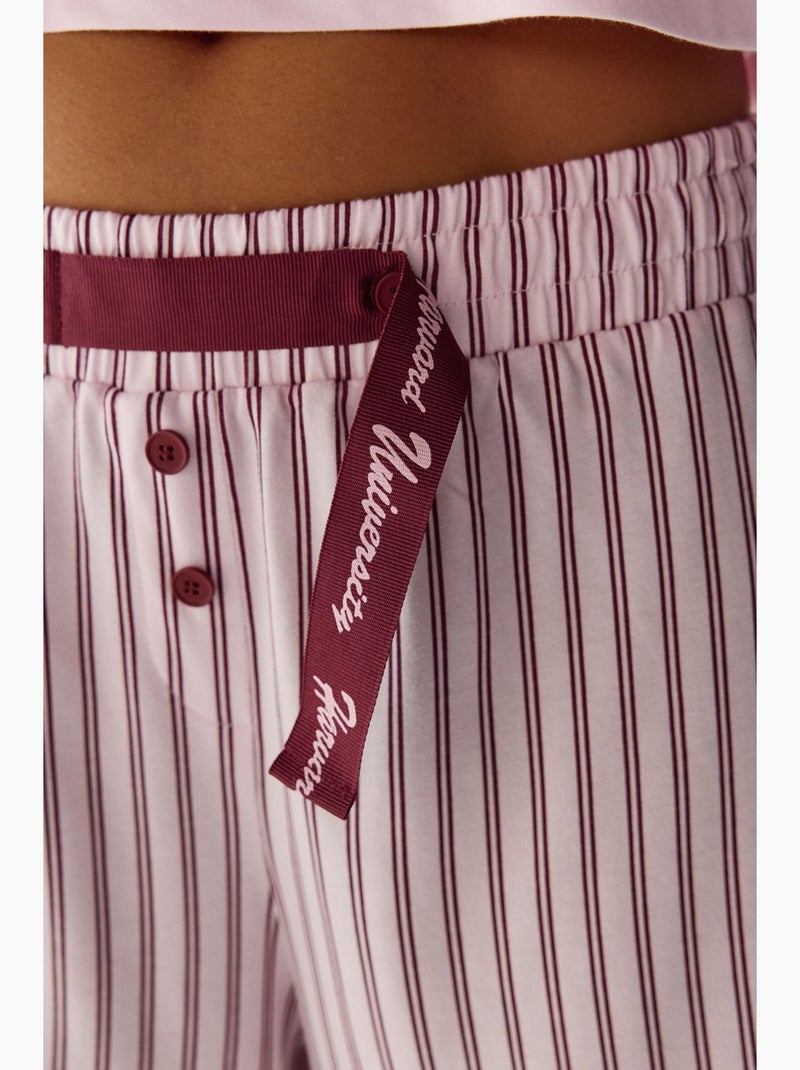 Ensemble de pyjama short à manches courtes harvard graffiti imprimé penti Rouge bordeaux - Kiabi