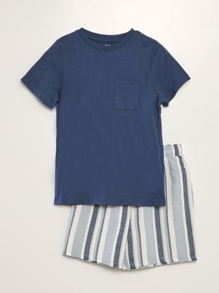 Ensemble de pyjama short + t-shirt - 2 pièces