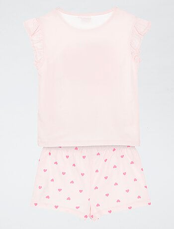 Ensemble de pyjama short + t-shirt 'Peppa Pig' - 2 pièces