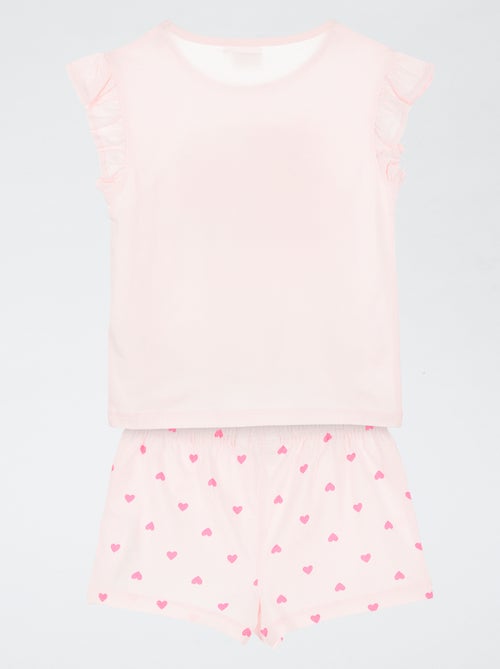 Ensemble de pyjama short + t-shirt 'Peppa Pig' - 2 pièces - Kiabi