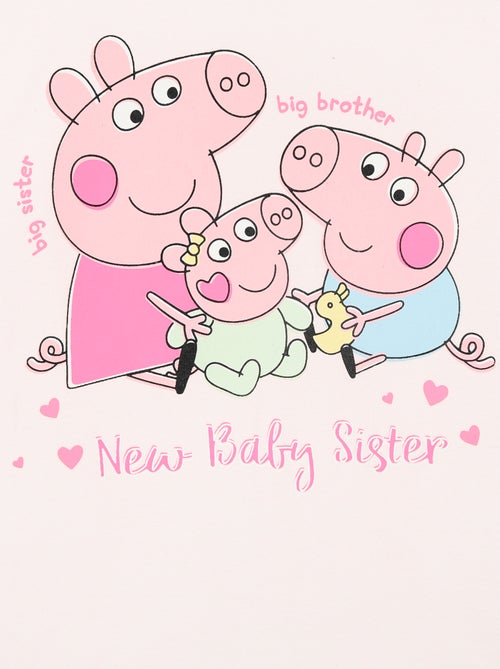 Ensemble de pyjama short + t-shirt 'Peppa Pig' - 2 pièces - Kiabi