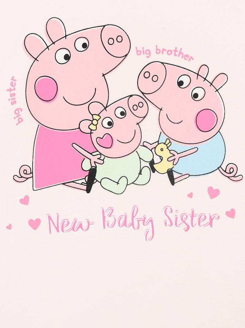 Ensemble de pyjama short + t-shirt 'Peppa Pig' - 2 pièces Rose - Kiabi