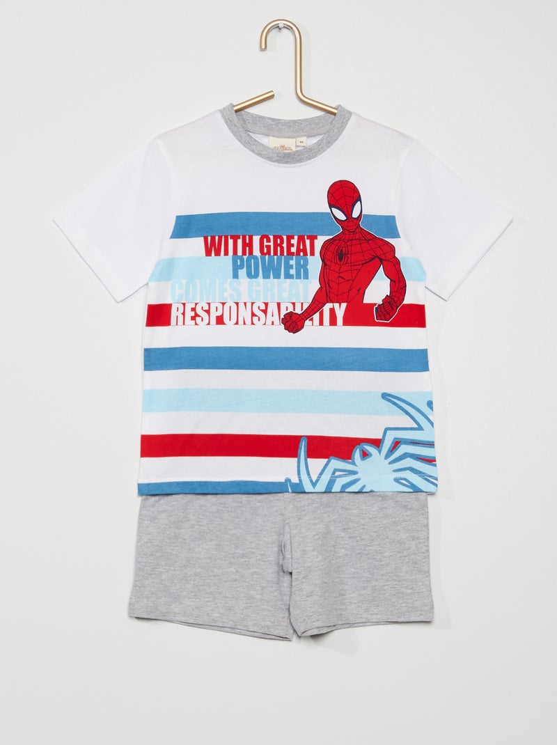 Ensemble de pyjama 'Spider-Man' blanc/gris - Kiabi