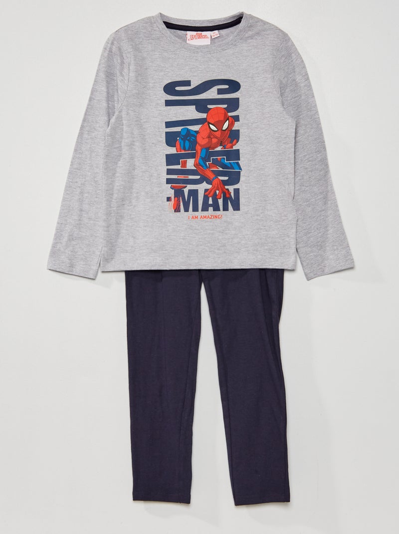 Ensemble de pyjama 'Spider-Man' gris/bleu - Kiabi
