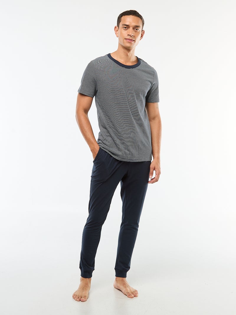 Ensemble de pyjama t-shirt + pantalon - 2 pièces Bleu - Kiabi