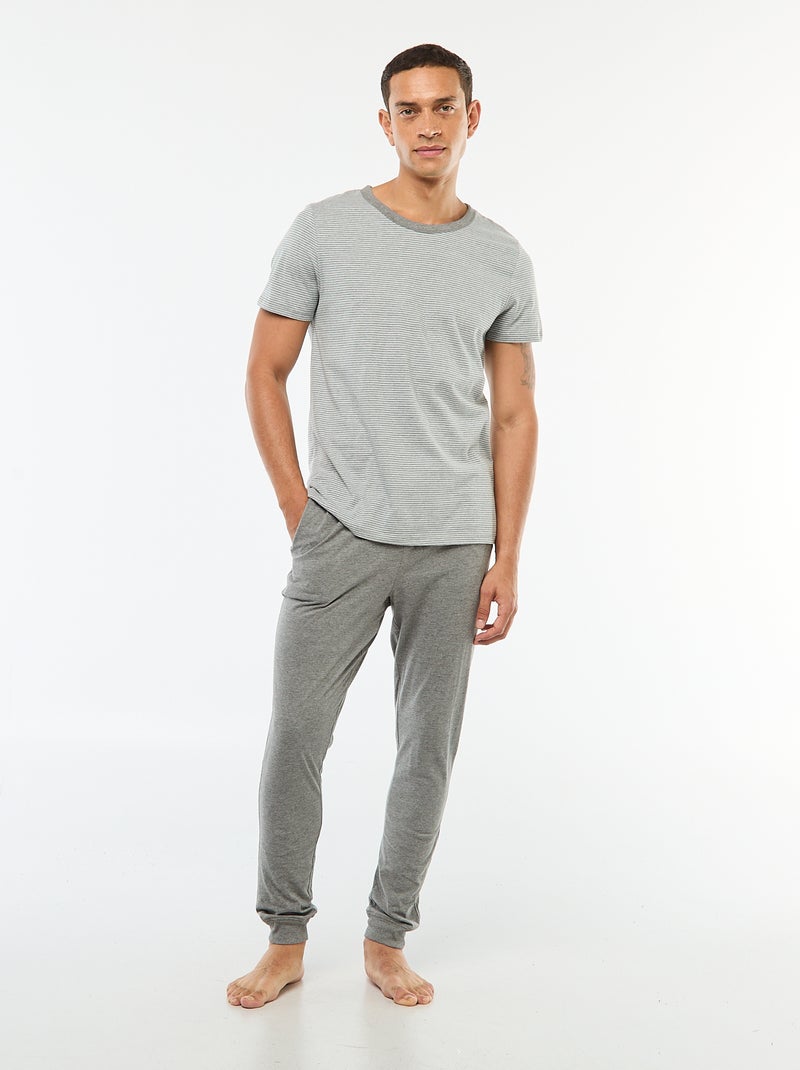 Ensemble de pyjama t-shirt + pantalon - 2 pièces Gris - Kiabi