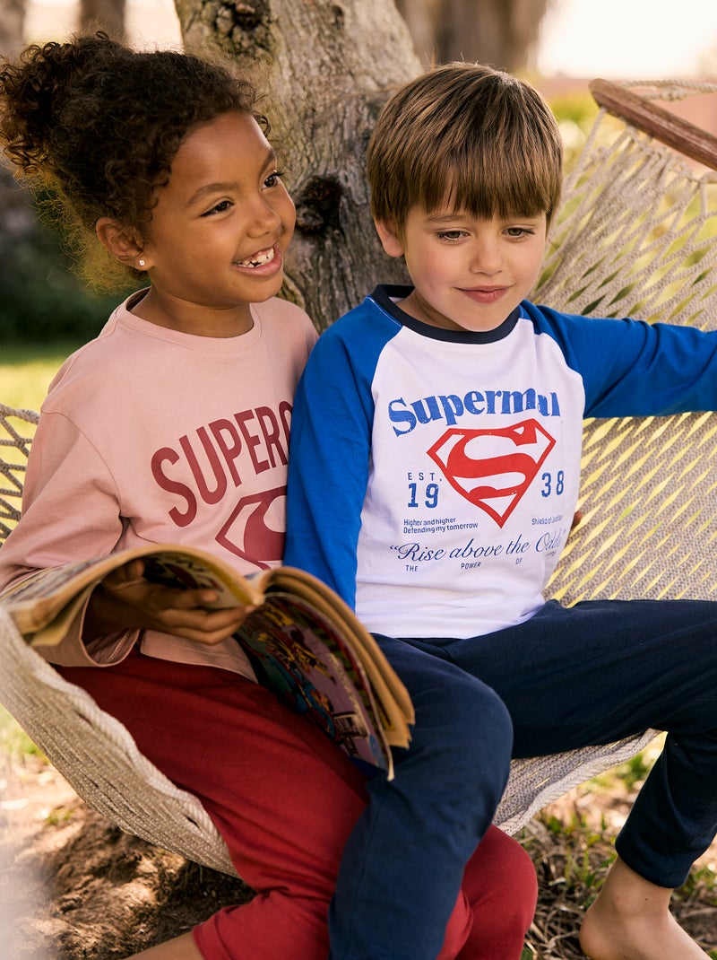 Ensemble de pyjama t-shirt + pantalon 'DC Comics' 'Supergirl' - 2 pièces Rose - Kiabi