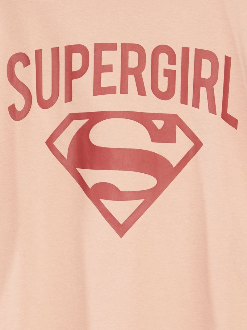 Ensemble de pyjama t-shirt + pantalon 'DC Comics' 'Supergirl' - 2 pièces Rose - Kiabi