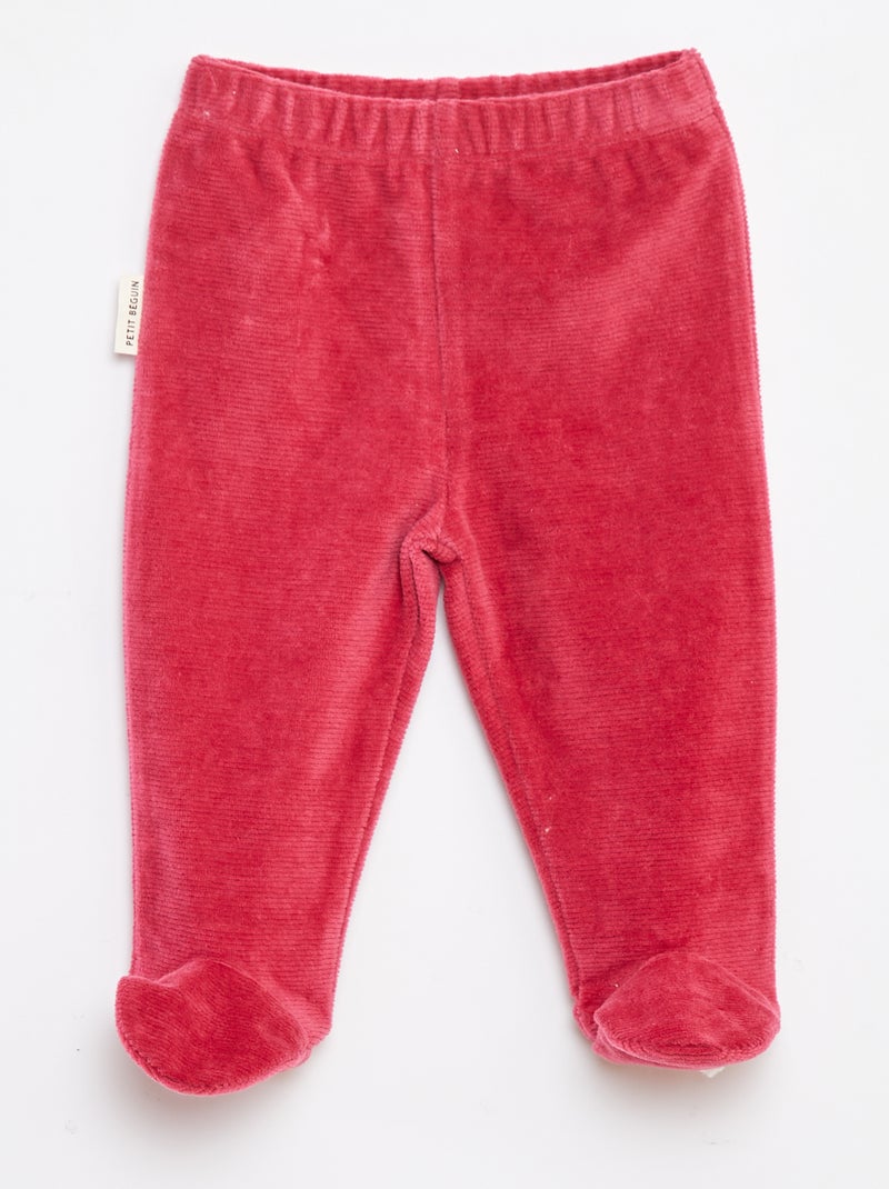 Ensemble de pyjama t-shirt + pantalon en polaire - 2 pièces Beige - Kiabi