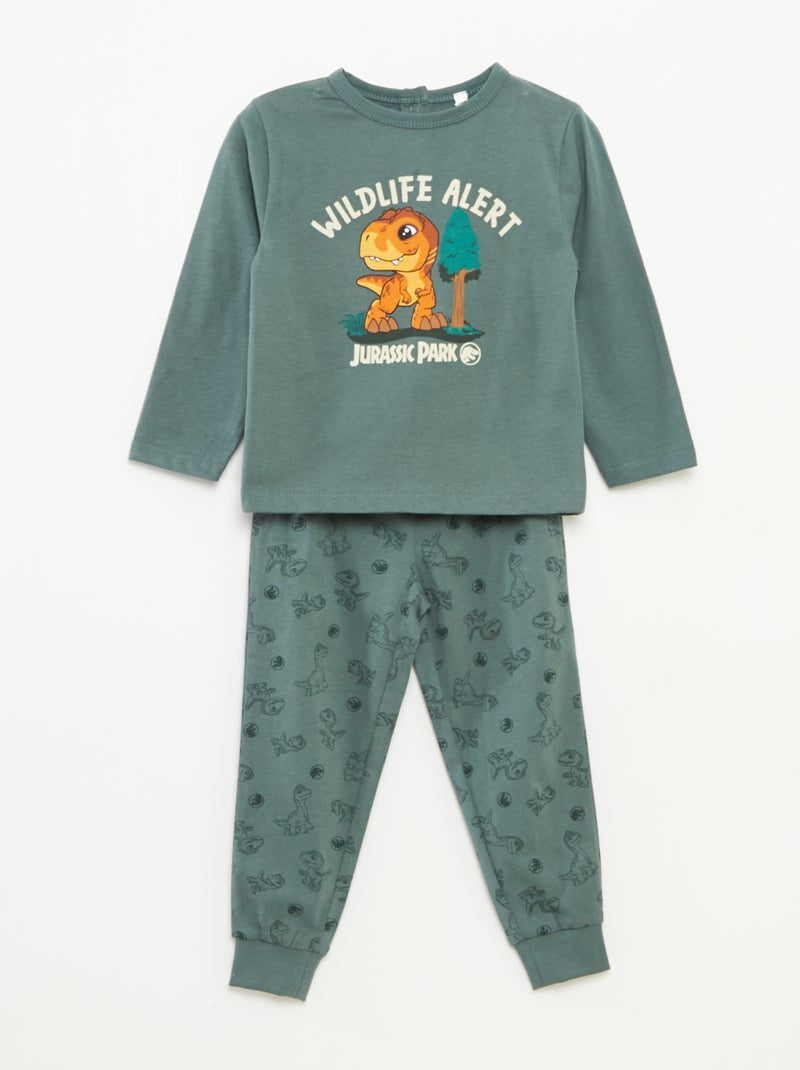 Ensemble de pyjama t-shirt + pantalon 'Jurassic Park' - 2 pièces Vert - Kiabi