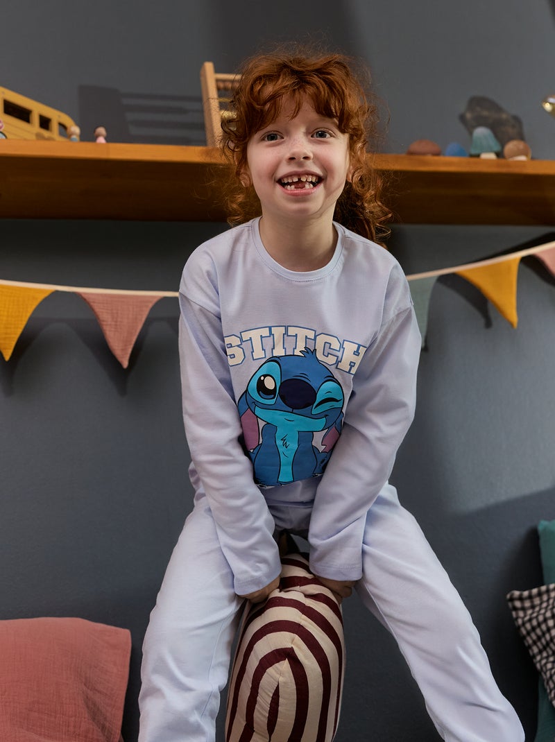 Ensemble de pyjama t-shirt + pantalon 'Stitch' 'Disney' Bleu - Kiabi