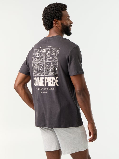 Ensemble de pyjama t-shirt + short 'One Piece' - 2 pièces - Kiabi