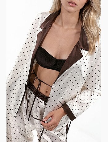Ensemble de pyjama tissé en satin à pois hiccup
