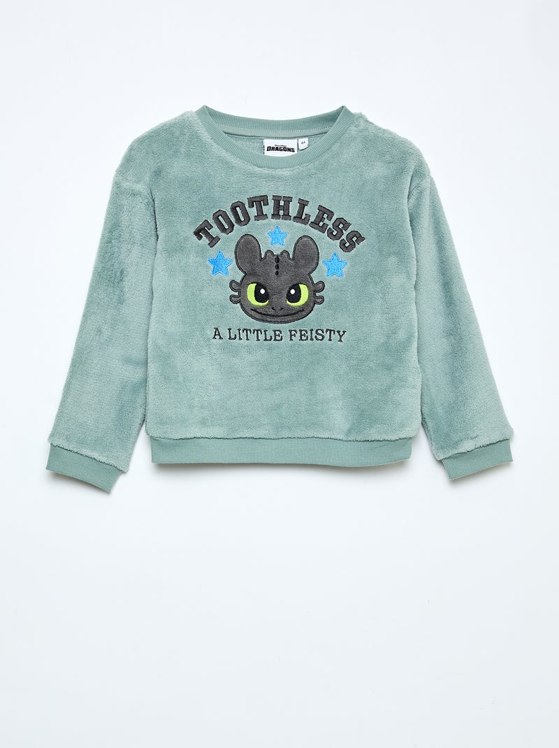 Ensemble de pyjama 'Universal' 'Dragon' en polaire Vert - Kiabi