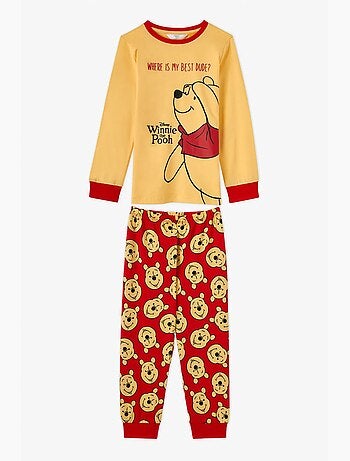 Ensemble de pyjama winnie l'ourson en coton à manches courtes pour fille penti