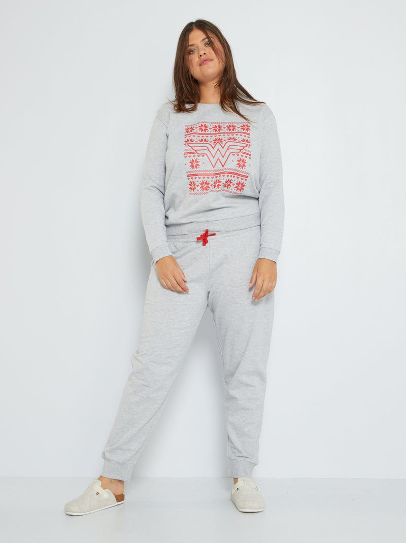 Ensemble de pyjama 'Wonder Woman' gris - Kiabi
