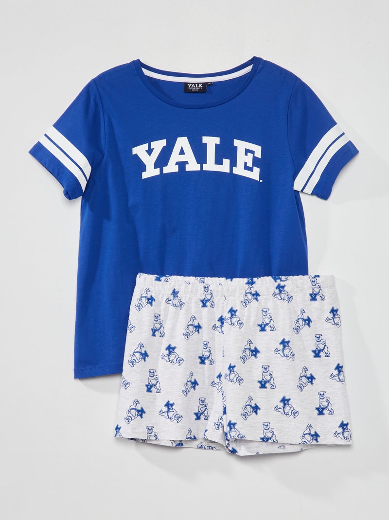 Ensemble de pyjama 'Yale'- 2 pièces bleu/gris - Kiabi