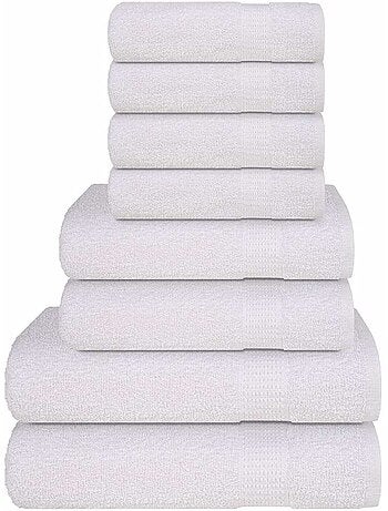 Ensemble de serviettes éponge coton frogn 8 pièces 360 g/m² - vidaxl
