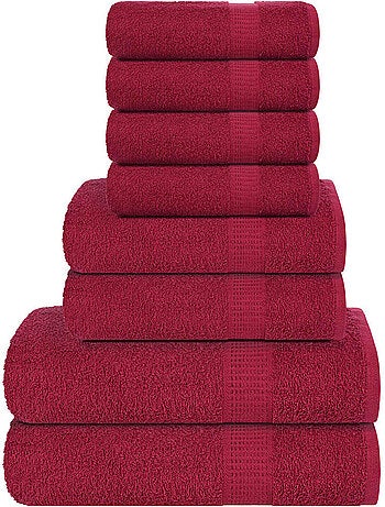Ensemble de serviettes éponge coton frogn 8 pièces 360 g/m² - vidaxl