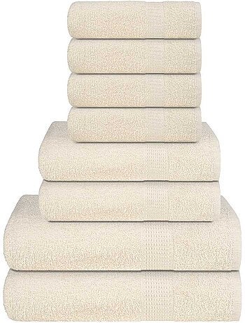 Ensemble de serviettes éponge coton frogn 8 pièces 360 g/m² - vidaxl
