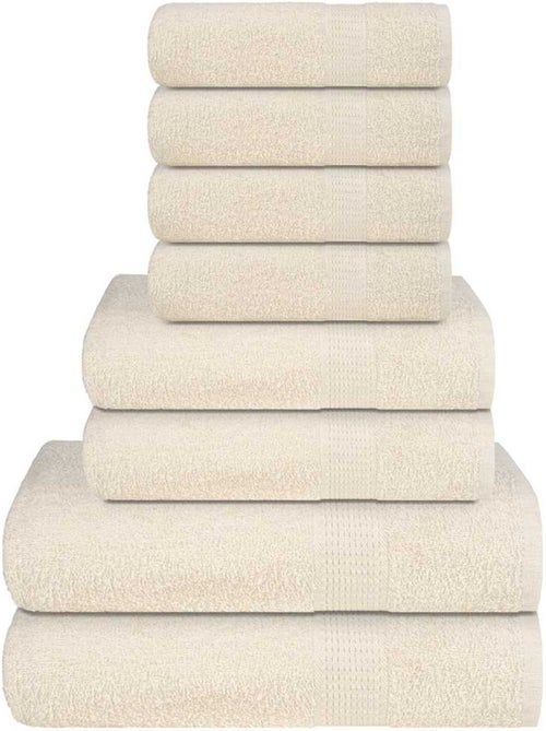 Ensemble de serviettes éponge coton frogn 8 pièces 360 g/m² - vidaxl - Kiabi Ensemble de serviettes éponge coton frogn 8 pièces 360 g/m² - vidaxl - Kiabi