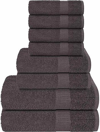 Ensemble de serviettes éponge coton frogn 8 pièces 360 g/m² - vidaxl
