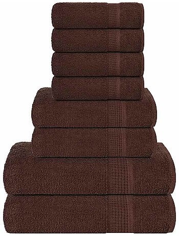 Ensemble de serviettes éponge coton frogn 8 pièces 360 g/m² - vidaxl