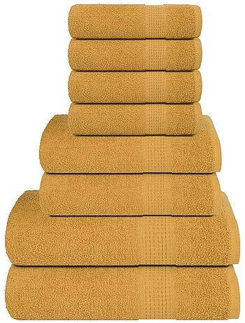 Ensemble de serviettes éponge coton frogn 8 pièces 360 g/m² - vidaxl