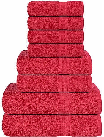 Ensemble de serviettes éponge coton frogn 8 pièces 360 g/m² - vidaxl