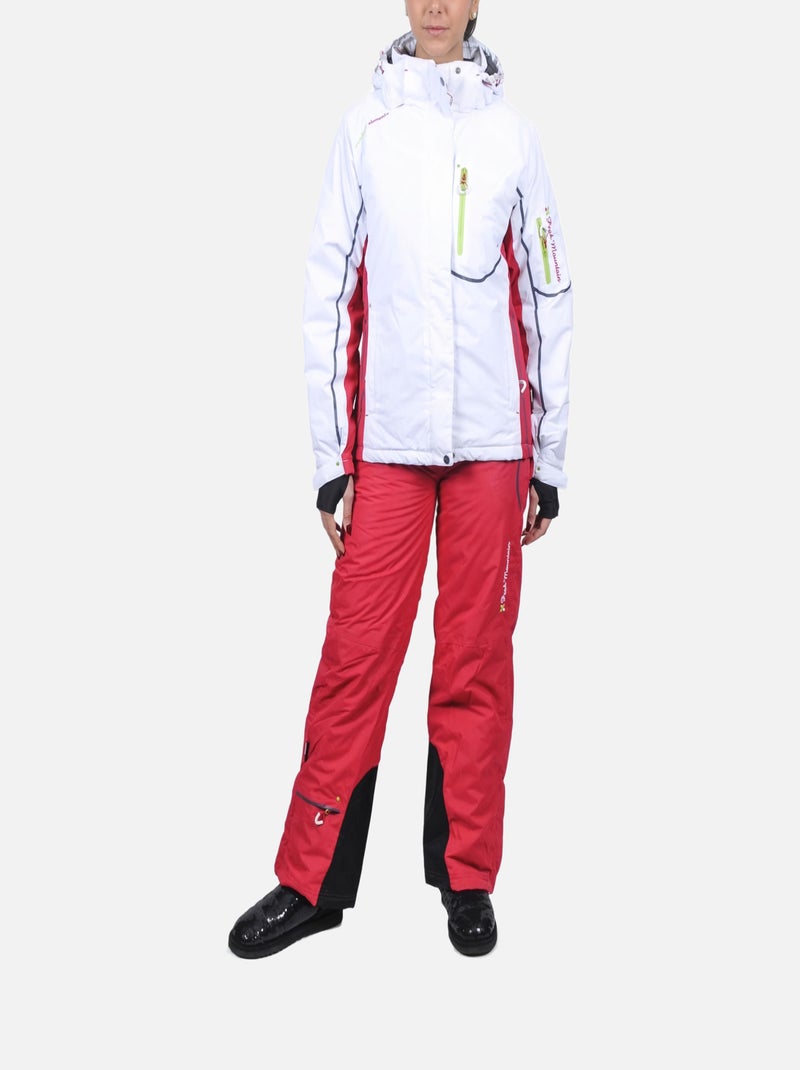 Ensemble de ski   AULINE - PEAK MOUNTAIN Blanc Rose - Kiabi