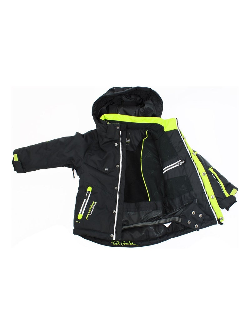 Ensemble de ski garçon ECOSMIC - PEAK MOUNTAIN Noir Vert - Kiabi