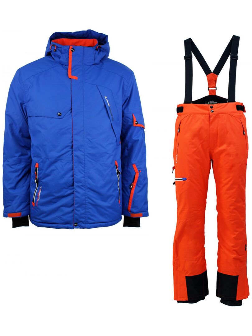 Ensemble de ski homme COSMIC - PEAK MOUNTAIN Bleu Orange - Kiabi