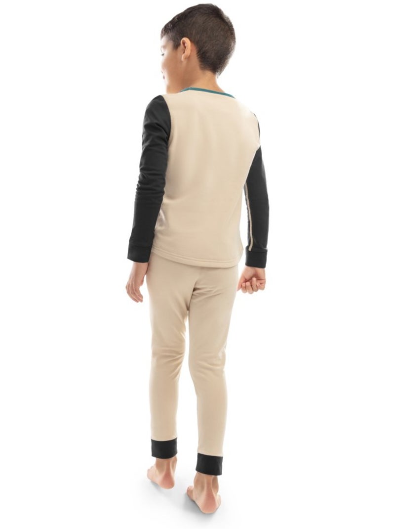 Ensemble de sous-vêtements thermiques garçon sports d'hiver enfants splat Beige - Kiabi