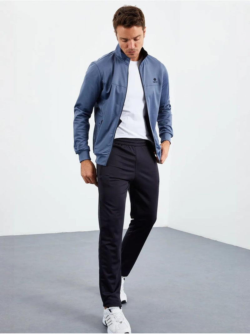 Ensemble de sport homme en maille scuba à col zippé tommy Bleu - Kiabi