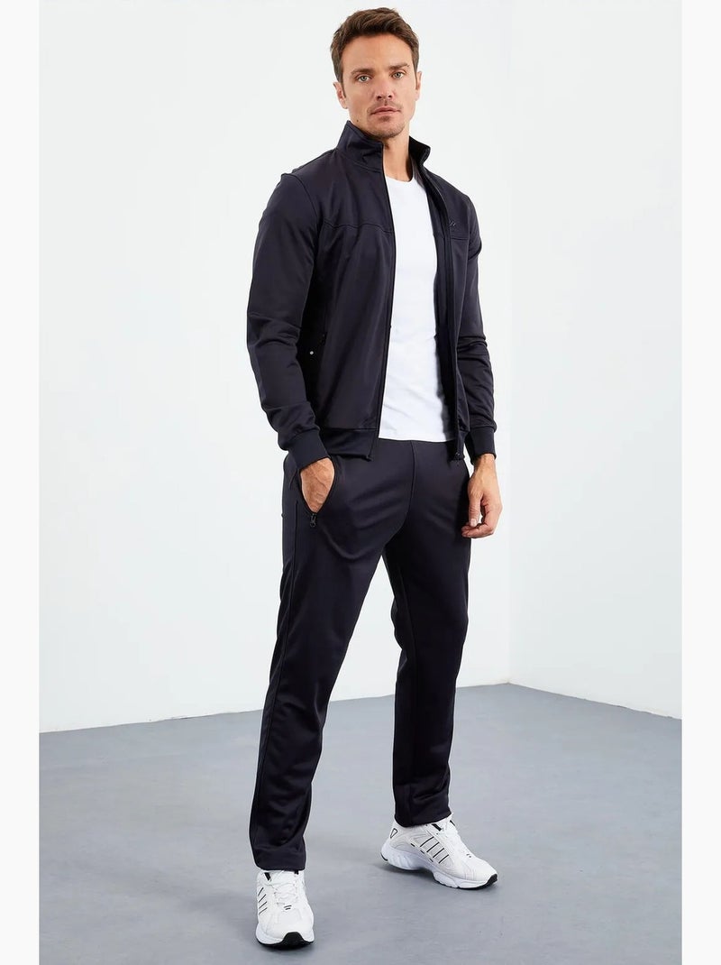 Ensemble de sport homme en maille scuba à col zippé tommy Bleu marine - Kiabi