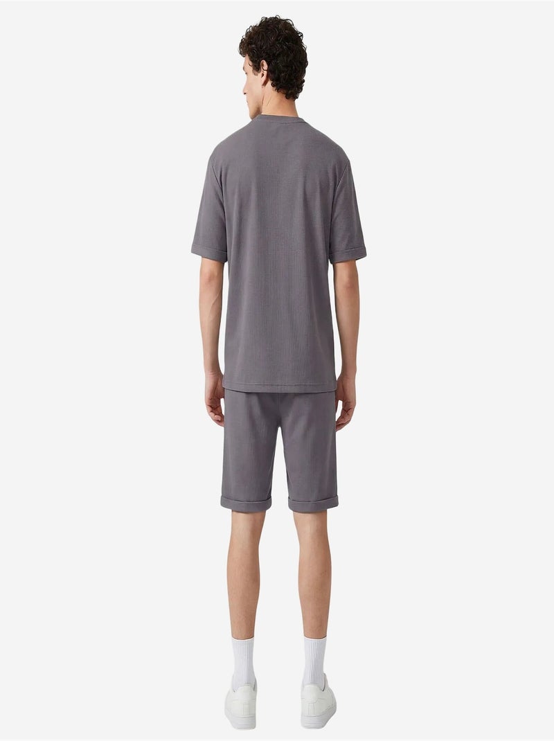 Ensemble de sport homme en mélange coton tommy Gris Noir - Kiabi