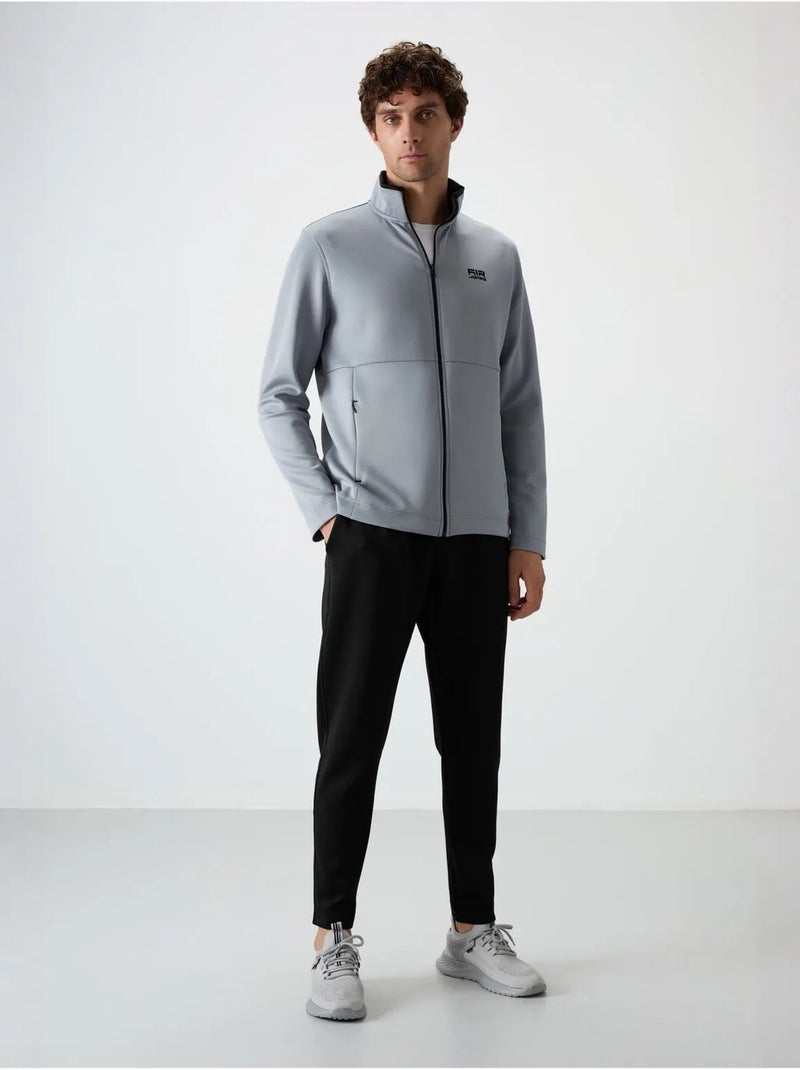 Ensemble de sport homme en scuba, col zippé tommy Gris clair - Kiabi