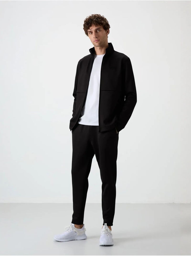 Ensemble de sport homme en scuba, col zippé tommy Noir - Kiabi