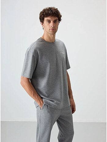 Ensemble de sport homme oversize en coton mélangé tommy