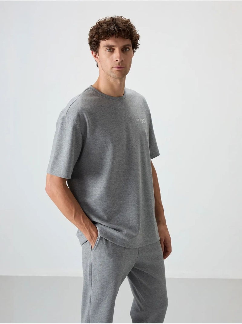 Ensemble de sport homme oversize en coton mélangé tommy Gris - Kiabi