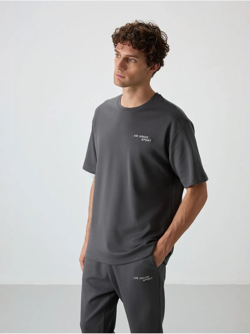 Ensemble de sport homme oversize en coton mélangé tommy Gris Noir - Kiabi