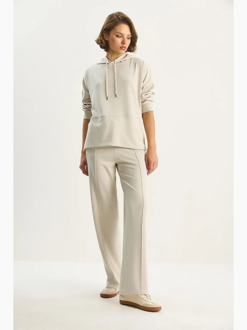 Ensemble de survêtement à capuche, manches longues et jambes larges lucci Beige argile - Kiabi