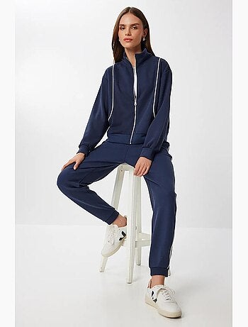 Ensemble de survêtement à manches longues et col zippé pour femme istanbul