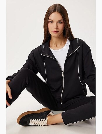 Ensemble de survêtement à manches longues et col zippé pour femme istanbul
