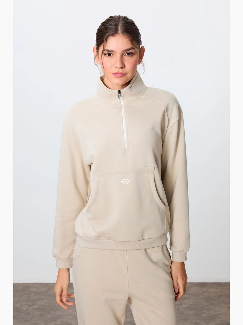 Ensemble de survêtement en molleton color block tommy Beige argile - Kiabi
